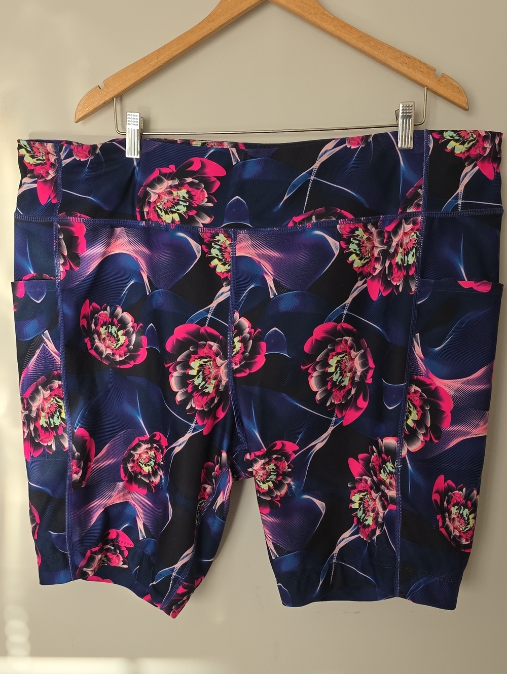 Athletic Works Bike Shorts Floral 3X Plus Size 3X
